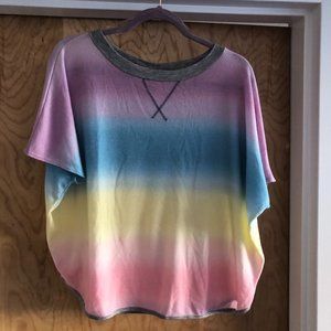 ENTRO Oversized Tie Dye Thermal SS Top Size S